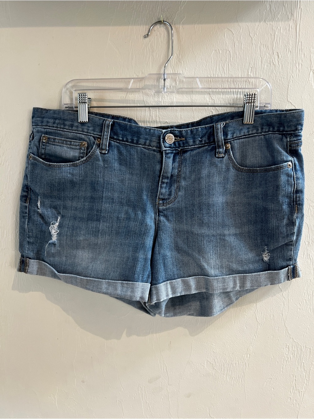 Banana Republic Denim Rolled Hem Jean Shorts - Medium Blue